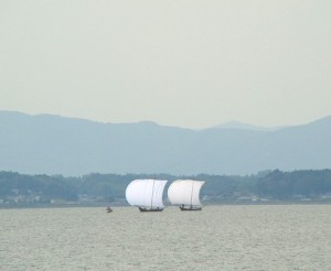 帆引き船　霞ヶ浦